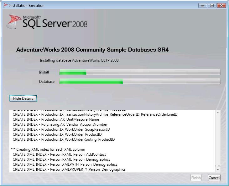 SQL Server 2008示例数据库AdventureWorks 2008R2 SR1 官方安装 ...